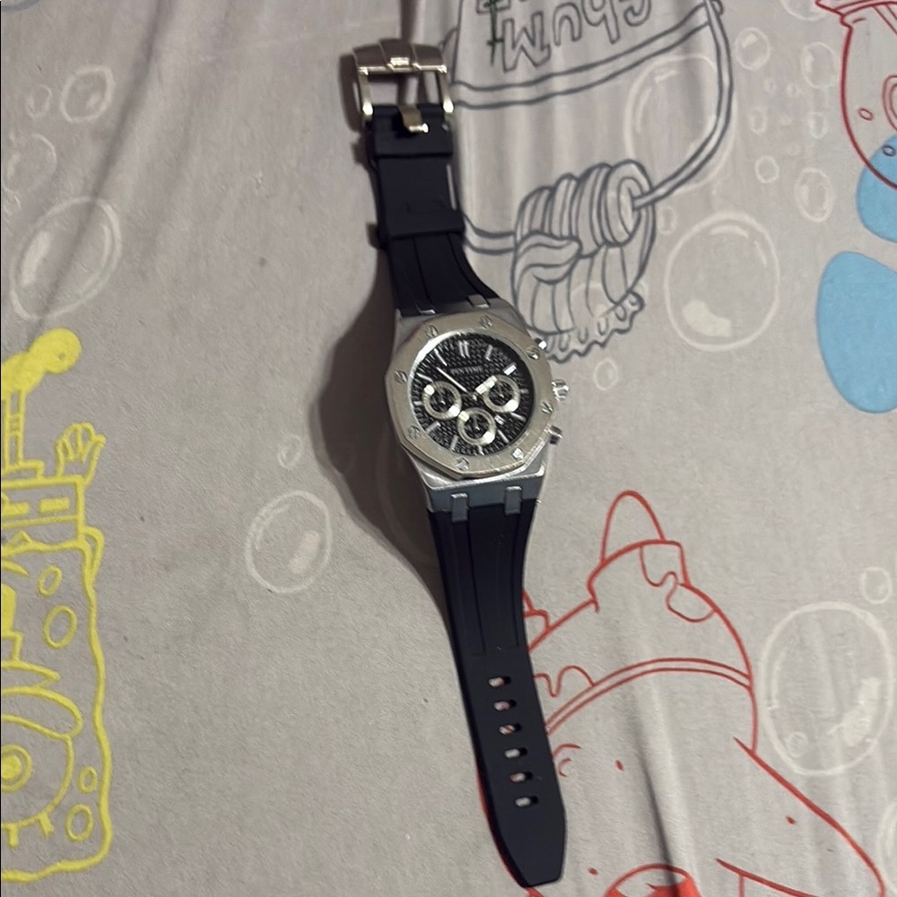 Black and Silver Watch